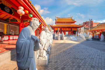 Nagasaki, Japan - Nov 28 2022: Confucius Shrine (Koshi-byo) built in 1893 by Nagasaki's Chinese...