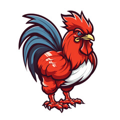 rooster isolated on white