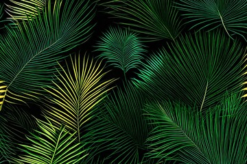 palm tree leaves generated by AI tool