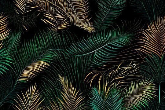 palm tree leaves generated by AI tool