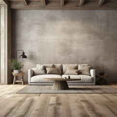 Vintage style photos of the living room or simple blank walls in the countryside. For interior decoration, interior design, caf&eacute;, old, brown. 