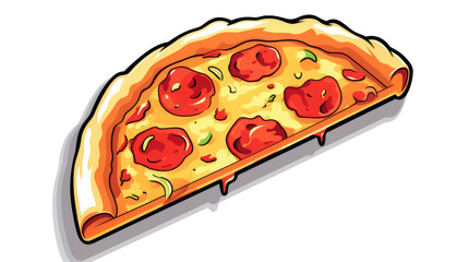pizza on a white background