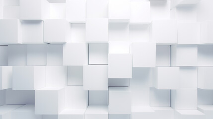 white cube boxes block the background