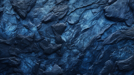 A unique blue abstract lava stone texture background
