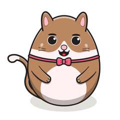 cute cat character, round cat cartoon character, cat icon, animal character