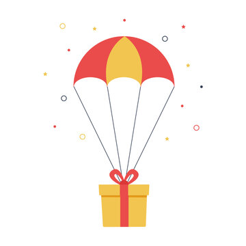 gift box with parachute