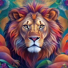 Portrait of a lion