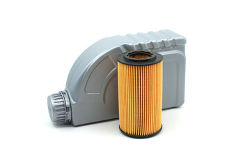 Vehicle engine oil filters and motor oil cans