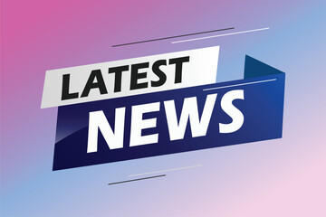 Latest news word concept vector illustration with blue lines modern futuristic 3d style for landing page template ui web mobile app poster banner flyer background gift card coupon label wallpaper