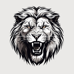 lion head mascot vector