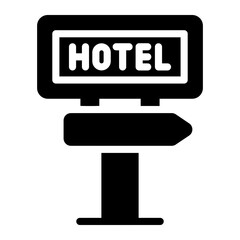 Hotel sign Solid icon