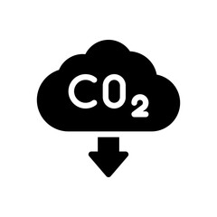 co2 glyph icon