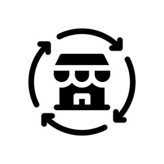 online shopping glyph icon