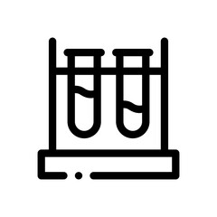 test tubes line icon