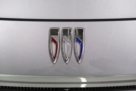 Shanghai,China-July 30th 2023: close up Buick car logo. Car brand