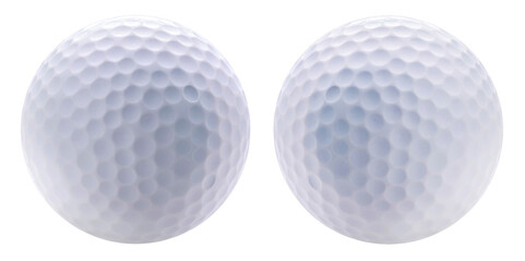 Golf ball isolated on white background, Golf ball sports equipment on white PNG File.