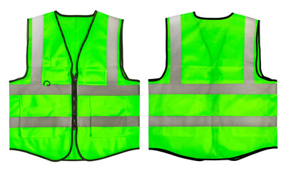 Safety Vest Reflective shirt beware, guard, traffic shirt, safety shirt, rescue, police, security shirt isolated on white background PNG file.