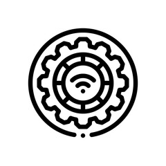 internet connection line icon