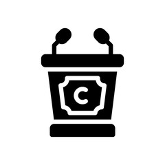 podium glyph icon