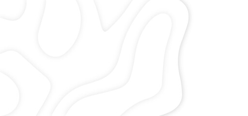 Abstract realistic white papercut background decoration textured with wavy layers. seamless white background, vector illustration.