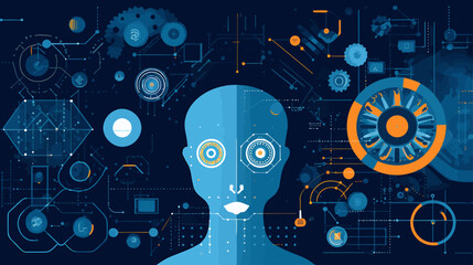 Concept vector illustration of LLM (Large Language Models).	