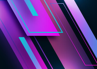 Modern abstract geometric background. Colorful tilted rectangles. Place for text. Corporate design. Vector