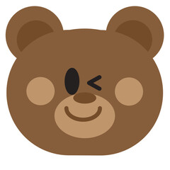 Cute Bear Brown Character Emoji