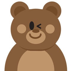 Cute Bear Brown Character Emoji