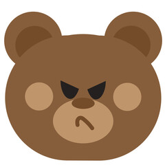 Cute Bear Brown Character Emoji