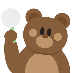 Cute Bear Brown Character Emoji