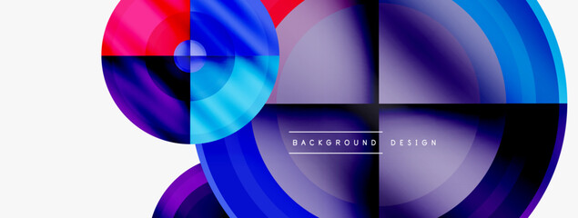 Creative circle geometric abstract background