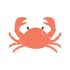 red crab. flat vector illustration.