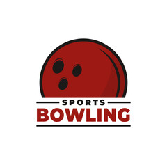 bowling sport vector template. sport ball graphic illustration.