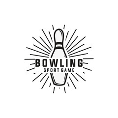 bowling sport vector template. sport ball graphic illustration.