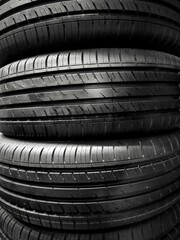 Obraz premium Car tyres close-up image