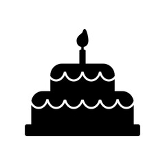 Cake icon on white.