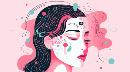 Concept vector illustration of LLM (Large Language Models).	