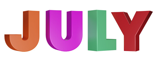 Colorful 3D Render of the Word 