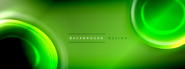 Circles lines and bubbles on bright glowing effect gradient with light and shadow effects. Dynamic interplay of light, shadow and depth. Futuristic and rhythmic technology design