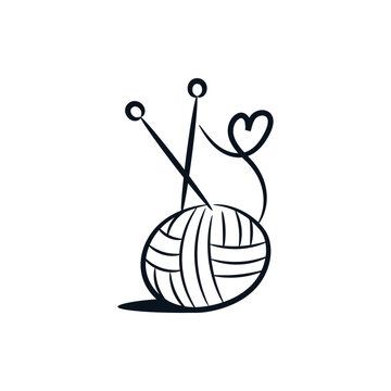 recommend clip art: Sewing thread and needle hand drawn line clip art. Dream night outline cartoon doodle vector icon logo illustration