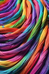 thread background with rainbow colors