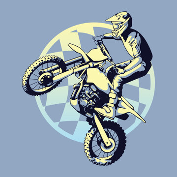 Bike Stunt Graphic Image for T-Shirt