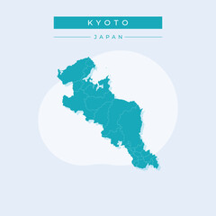 Vector illustration vector of Kyoto map japan