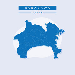 Vector illustration vector of Kanagawa map japan