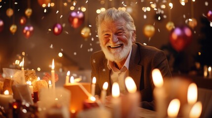 senior birthday party with friends and family.