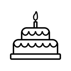 Cake icon on white.