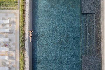 swimming pool fountain in the garden