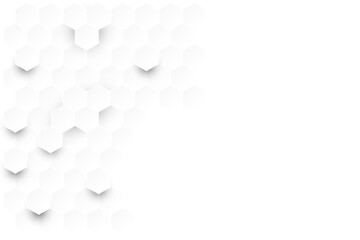 Abstract and minimal grey background with shape of hexagonal and shadow. futuristic concept with free space for edit and design.