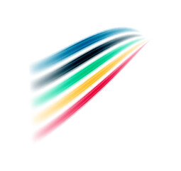 A vibrant and playful design featuring rainbow-color lines arranged in a dynamic composition, perfect for adding a pop of color to any project