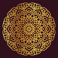 Fototapeta na wymiar Vector Indian Flower Mandala design